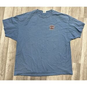 Vintage Harley Davidson T-Shirt 3XL XXXL Blue Penasola‎ Florida Jet USA Hanes